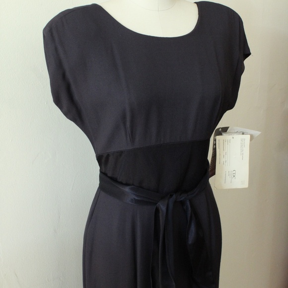 NWT 1980's CDC Filene's Navy Blue Evening Dress - Picture 2 of 7